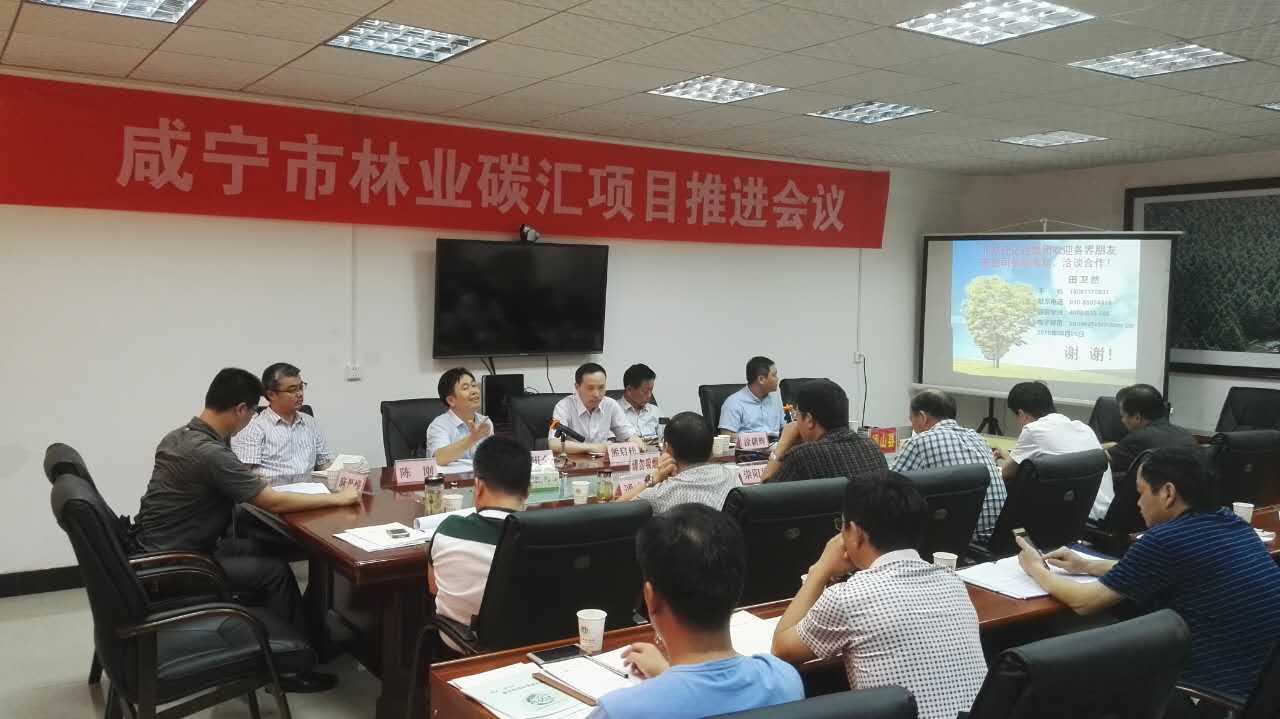 宝运莱831999层应邀参与湖北省咸宁市林业碳汇项目推动会议并颁发演讲