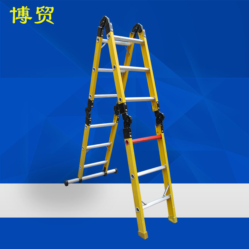 欧标 35KV绝缘六枢纽折叠梯JY13-绝缘梯-新利体育